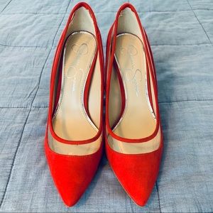 Hot Red Pumps - Jessica Simpson - Size 8